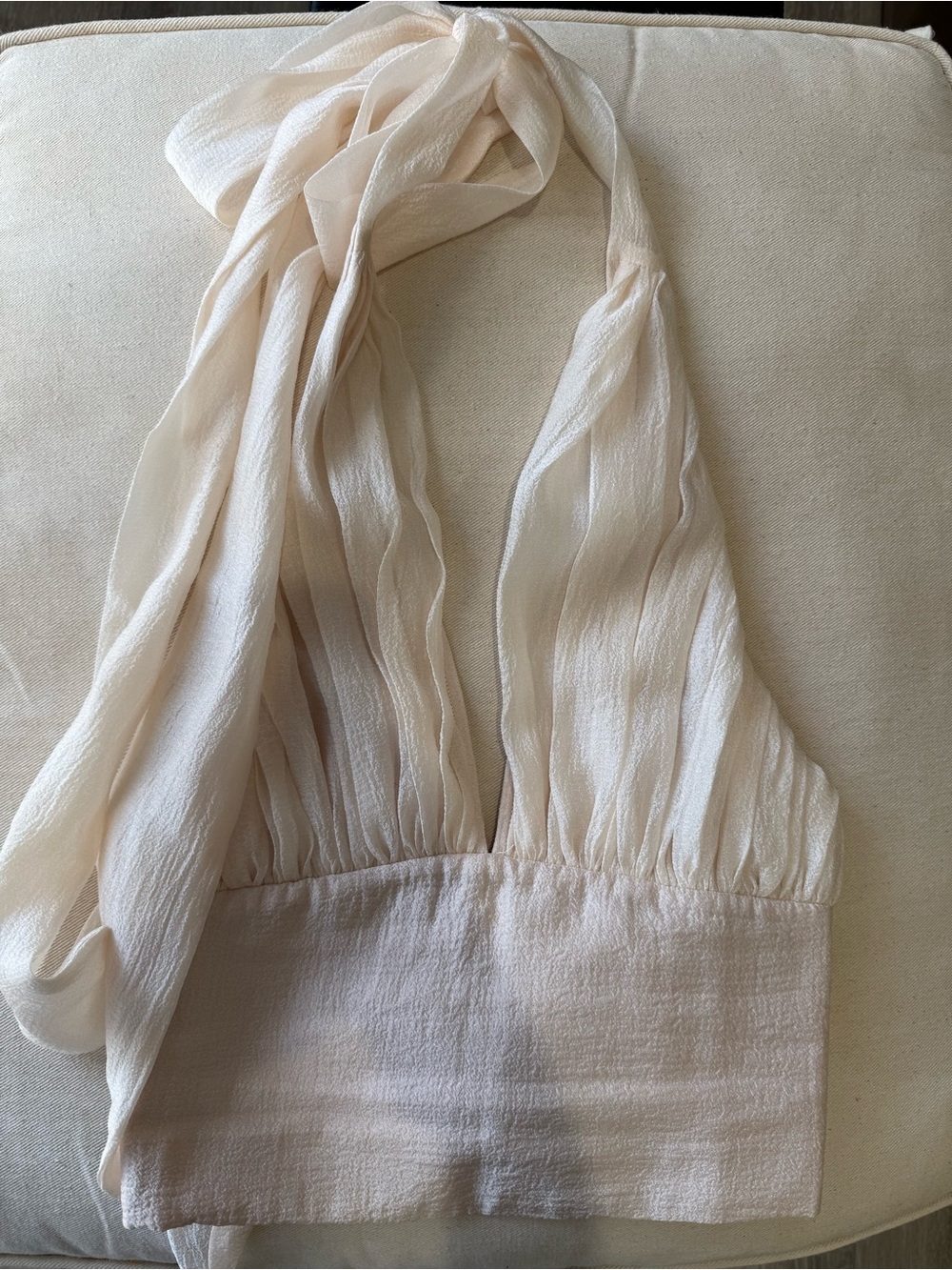 BELINDA HALTER TOP - IVORY - Picture 8 of 11
